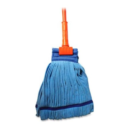 Sp Richards Genuine Joe Microfiber Wet Mop W/60" Gripper Handle, Medium Blue Head - GJO47537 GJO47537